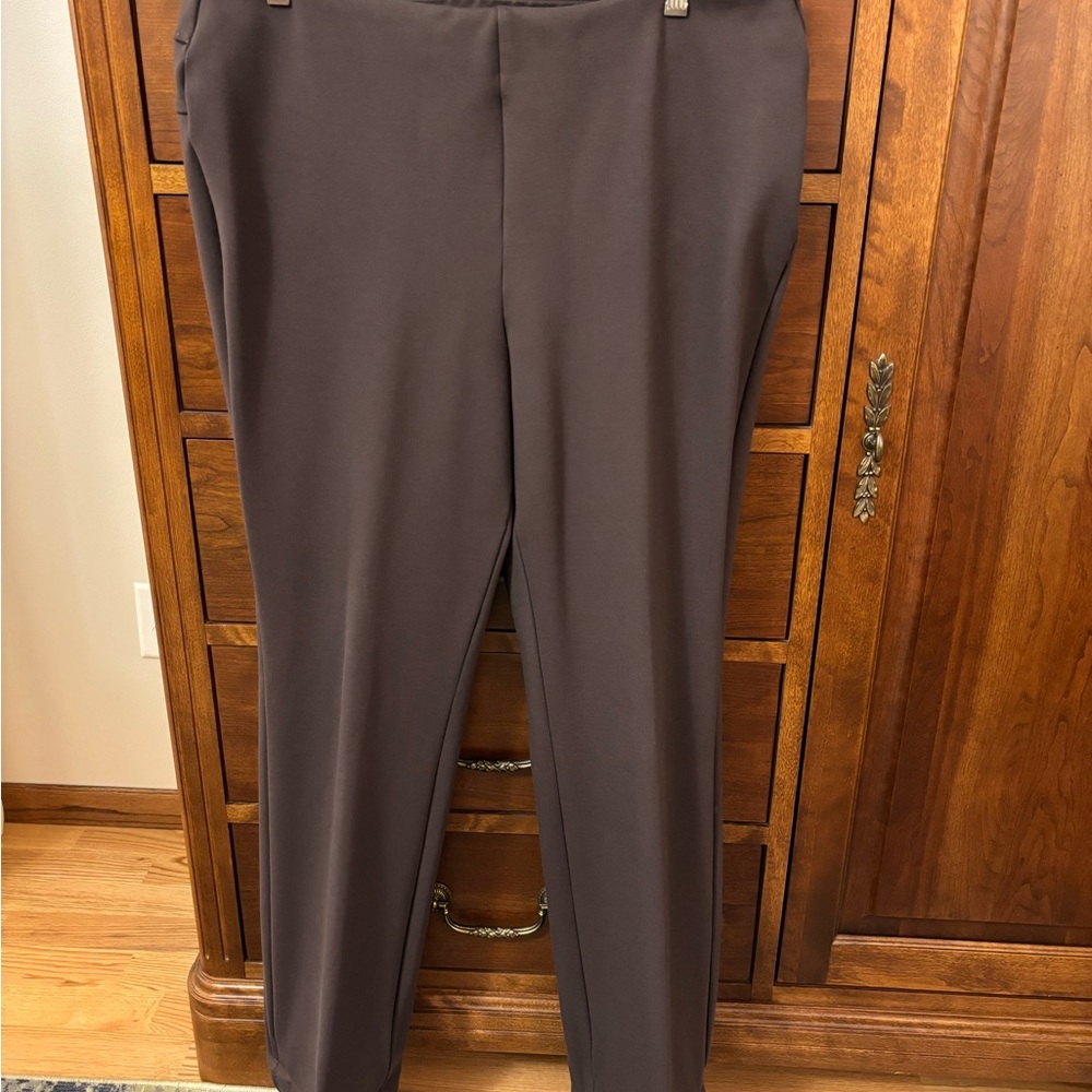 Soft Surroundings Charcoal Grey Straight Leg Pants
